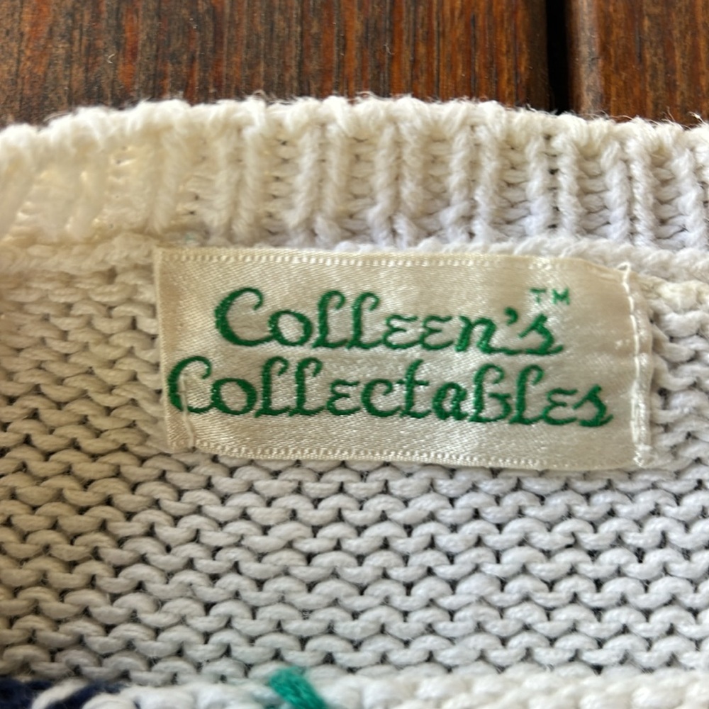 Vintage Colleen’s Collectables off white floral embroidered sweater - Picture 5 of 6